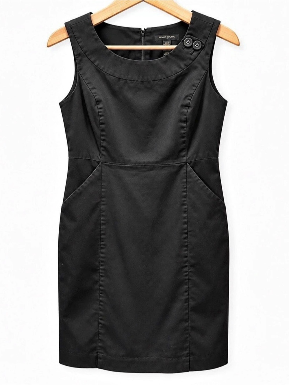 Banana Republic Mini Sheath Dress in Black Size 4 Like New
